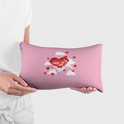 Подушка-антистресс День святого валентина фон в бумажном стиле, цвет: 3D-принт — фото 2