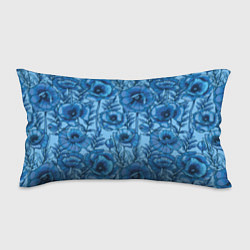 Подушка-антистресс Синие цветы, цвет: 3D-принт