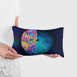 Подушка-антистресс Уэнсдей - окно ночной витраж - текстура зерна, цвет: 3D-принт — фото 2