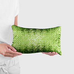 Подушка-антистресс Геометрическое зелёное искажение в пространстве, цвет: 3D-принт — фото 2