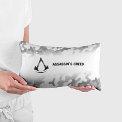 Подушка-антистресс Assassins Creed glitch на светлом фоне: надпись и, цвет: 3D-принт — фото 2