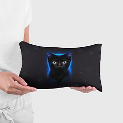 Подушка-антистресс Черный кот на фоне созвездий, цвет: 3D-принт — фото 2