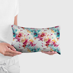 Подушка-антистресс Орхидеи акварельные брызги - паттерн, цвет: 3D-принт — фото 2
