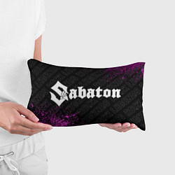 Подушка-антистресс Sabaton rock legends: надпись и символ, цвет: 3D-принт — фото 2