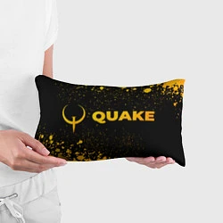 Подушка-антистресс Quake - gold gradient: надпись и символ, цвет: 3D-принт — фото 2