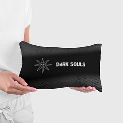 Подушка-антистресс Dark Souls glitch на темном фоне: надпись и символ, цвет: 3D-принт — фото 2