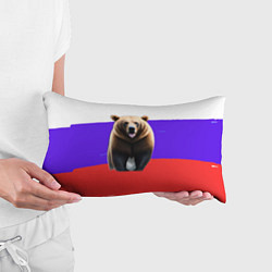 Подушка-антистресс Медведь на флаге, цвет: 3D-принт — фото 2