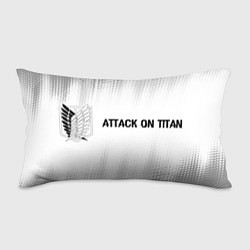 Подушка-антистресс Attack on Titan glitch на светлом фоне: надпись и
