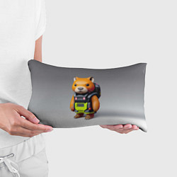 Подушка-антистресс Кроха-капибара - киберпанк - нейросеть, цвет: 3D-принт — фото 2