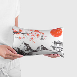 Подушка-антистресс Цветущая сакура и солнце - Япония, цвет: 3D-принт — фото 2