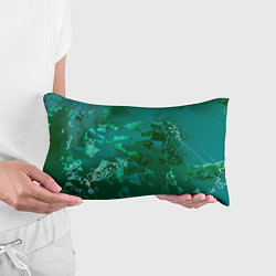 Подушка-антистресс Зелёные обрывки фигур, цвет: 3D-принт — фото 2