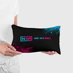 Подушка-антистресс Nine Inch Nails - neon gradient: надпись и символ, цвет: 3D-принт — фото 2