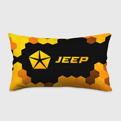 Подушка-антистресс Jeep - gold gradient: надпись и символ