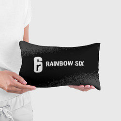 Подушка-антистресс Rainbow Six glitch на темном фоне: надпись и симво, цвет: 3D-принт — фото 2
