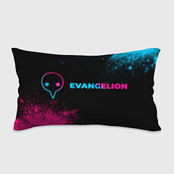 Подушка-антистресс Evangelion - neon gradient: надпись и символ, цвет: 3D-принт