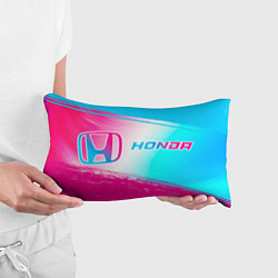 Подушка-антистресс Honda neon gradient style: надпись и символ, цвет: 3D-принт — фото 2