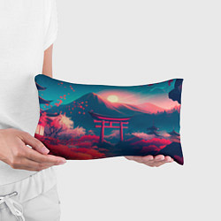 Подушка-антистресс Японский вечерний пейзаж - тории, цвет: 3D-принт — фото 2