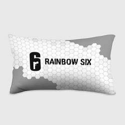 Подушка-антистресс Rainbow Six glitch на светлом фоне: надпись и симв