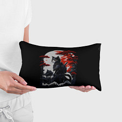 Подушка-антистресс Котик ниндзя - мрачный, цвет: 3D-принт — фото 2
