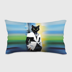 Подушка-антистресс Cat fashionista - neural network - pop art, цвет: 3D-принт