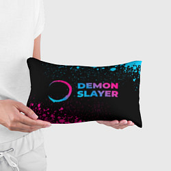 Подушка-антистресс Demon Slayer - neon gradient: надпись и символ, цвет: 3D-принт — фото 2