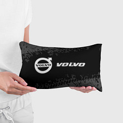 Подушка-антистресс Volvo speed на темном фоне со следами шин: надпись, цвет: 3D-принт — фото 2