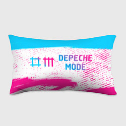 Подушка-антистресс Depeche Mode neon gradient style: надпись и символ, цвет: 3D-принт