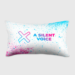 Подушка-антистресс A Silent Voice neon gradient style: надпись и симв