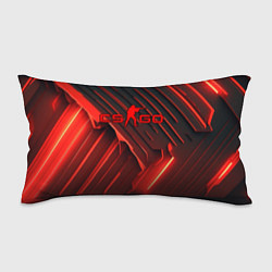 Подушка-антистресс CS GO red neon, цвет: 3D-принт