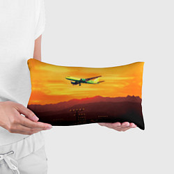 Подушка-антистресс S7 Боинг 737 Оранжевый закат, цвет: 3D-принт — фото 2