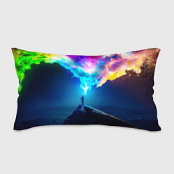 Подушка-антистресс Цветной космос и горы, цвет: 3D-принт