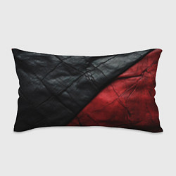 Подушка-антистресс Черно - красная кожа, цвет: 3D-принт