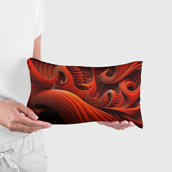 Подушка-антистресс Оранжевая абстракция, цвет: 3D-принт — фото 2