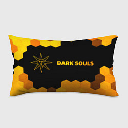 Подушка-антистресс Dark Souls - gold gradient: надпись и символ, цвет: 3D-принт