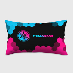 Подушка-антистресс Yamaha - neon gradient: надпись и символ, цвет: 3D-принт