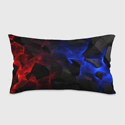 Подушка-антистресс Синие черные красные плиты, цвет: 3D-принт