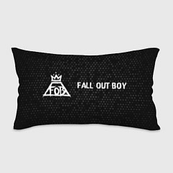 Подушка-антистресс Fall Out Boy glitch на темном фоне: надпись и симв, цвет: 3D-принт