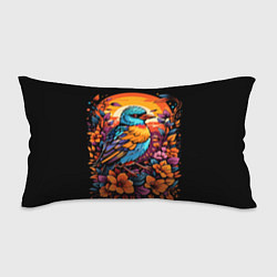 Подушка-антистресс Тропическая птица и листья, цвет: 3D-принт