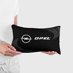 Подушка-антистресс Opel speed на темном фоне со следами шин: надпись, цвет: 3D-принт — фото 2