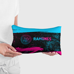 Подушка-антистресс Ramones - neon gradient: надпись и символ, цвет: 3D-принт — фото 2