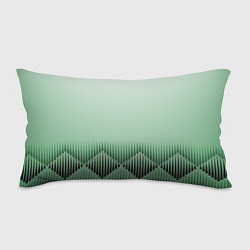 Подушка-антистресс Зеленый градиент с ромбами, цвет: 3D-принт