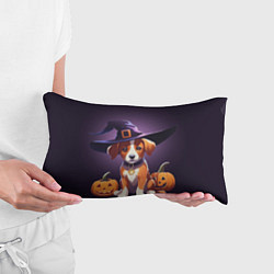 Подушка-антистресс Песик и две тыквы на Хэллоуин, цвет: 3D-принт — фото 2