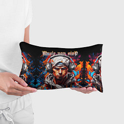 Подушка-антистресс Граффити парень в наушниках music non stop, цвет: 3D-принт — фото 2