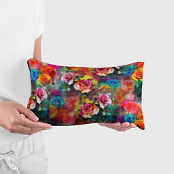 Подушка-антистресс Паттерн с розами - яркие цвета, цвет: 3D-принт — фото 2