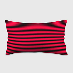 Подушка-антистресс Красно-розовый в чёрную полоску, цвет: 3D-принт
