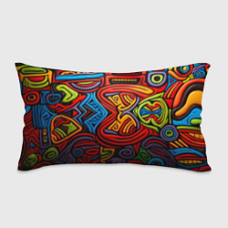 Подушка-антистресс Разноцветный узор в стиле абстракционизм, цвет: 3D-принт
