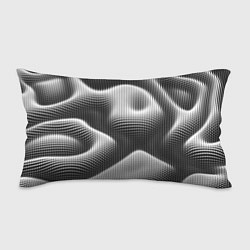 Подушка-антистресс Чёрно белый точечный абстрактный фон, цвет: 3D-принт