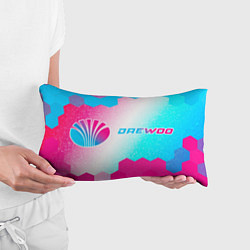 Подушка-антистресс Daewoo neon gradient style по-горизонтали, цвет: 3D-принт — фото 2