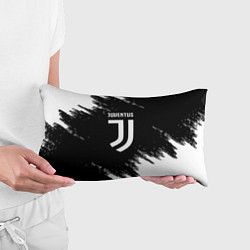 Подушка-антистресс Juventus спорт краски черно белый, цвет: 3D-принт — фото 2