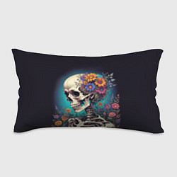 Подушка-антистресс Скелет с яркими цветами, цвет: 3D-принт